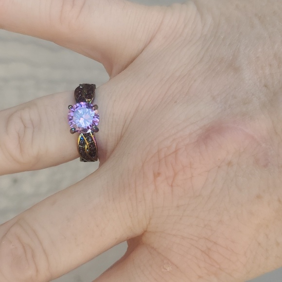 New Amethyst Rainbow Hematite Ring. - Picture 9 of 10